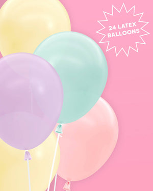 Pastel Balloon Pack - 24 matte balloons