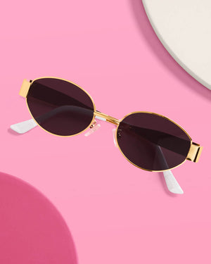 Golden Bride Sunnies - pearl embossed sunglasses