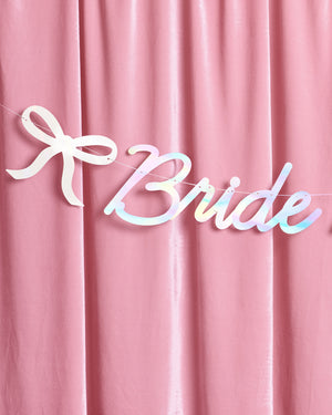 Tying The Knot Banner - iridescent foil banner