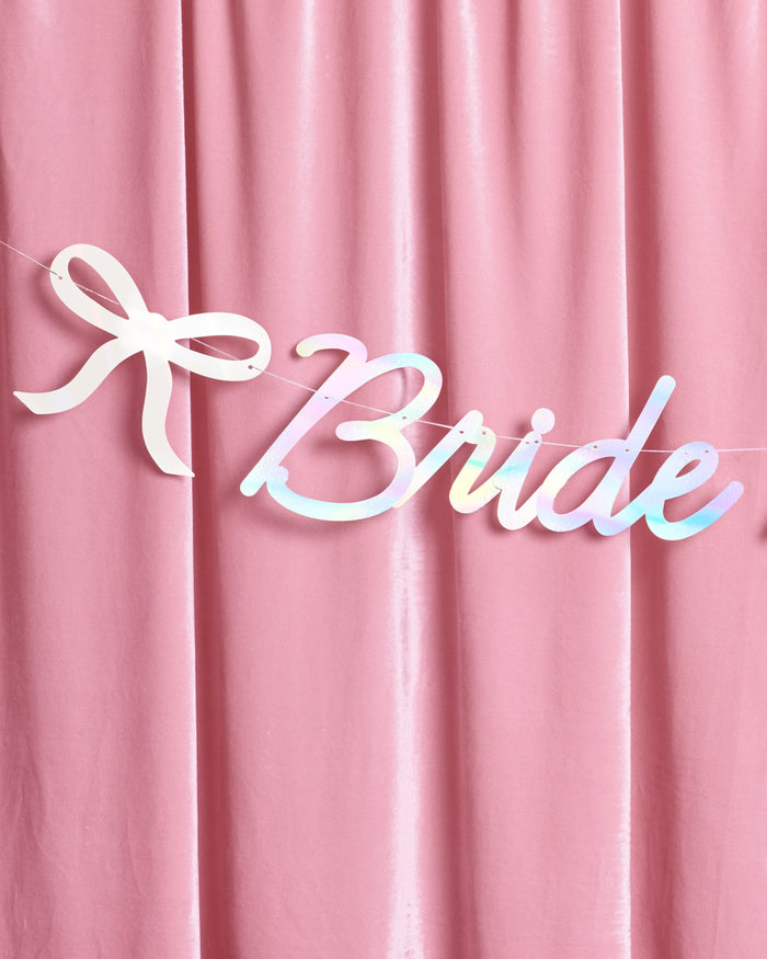 Tying The Knot Banner - iridescent foil banner