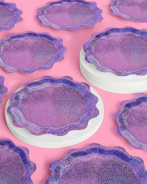 Purple Shimmer Plates - 25 paper plates