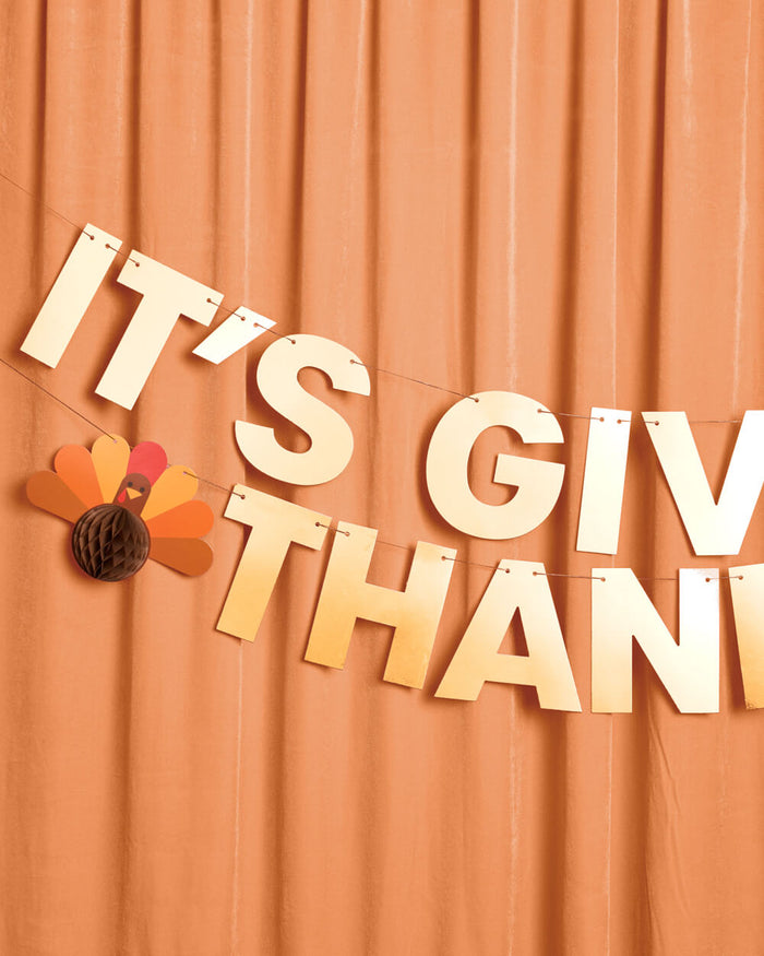 It's Giving Thanks Banner - 3D paper banner