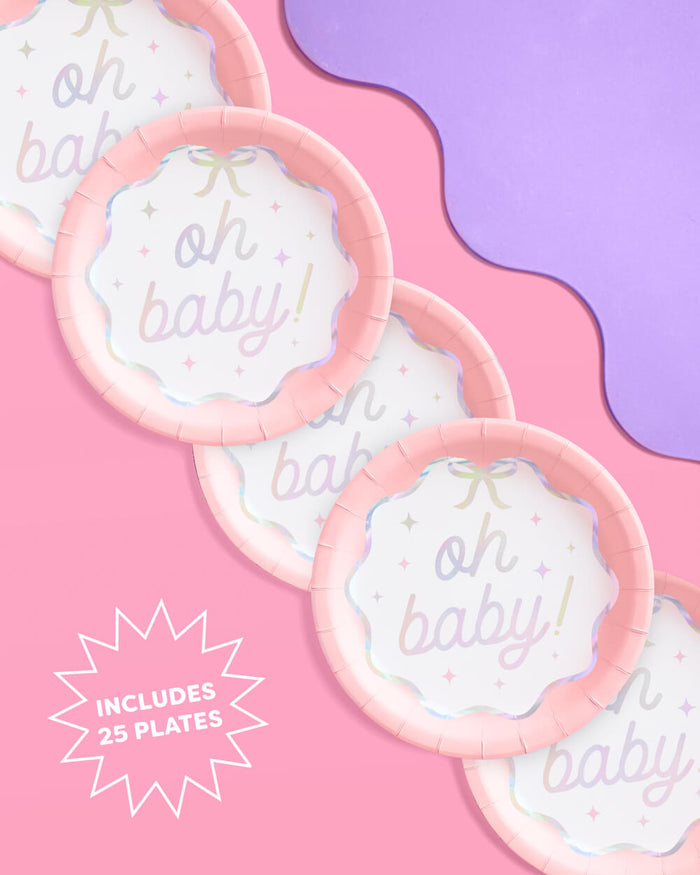 Oh Baby Plates - 25 paper plates