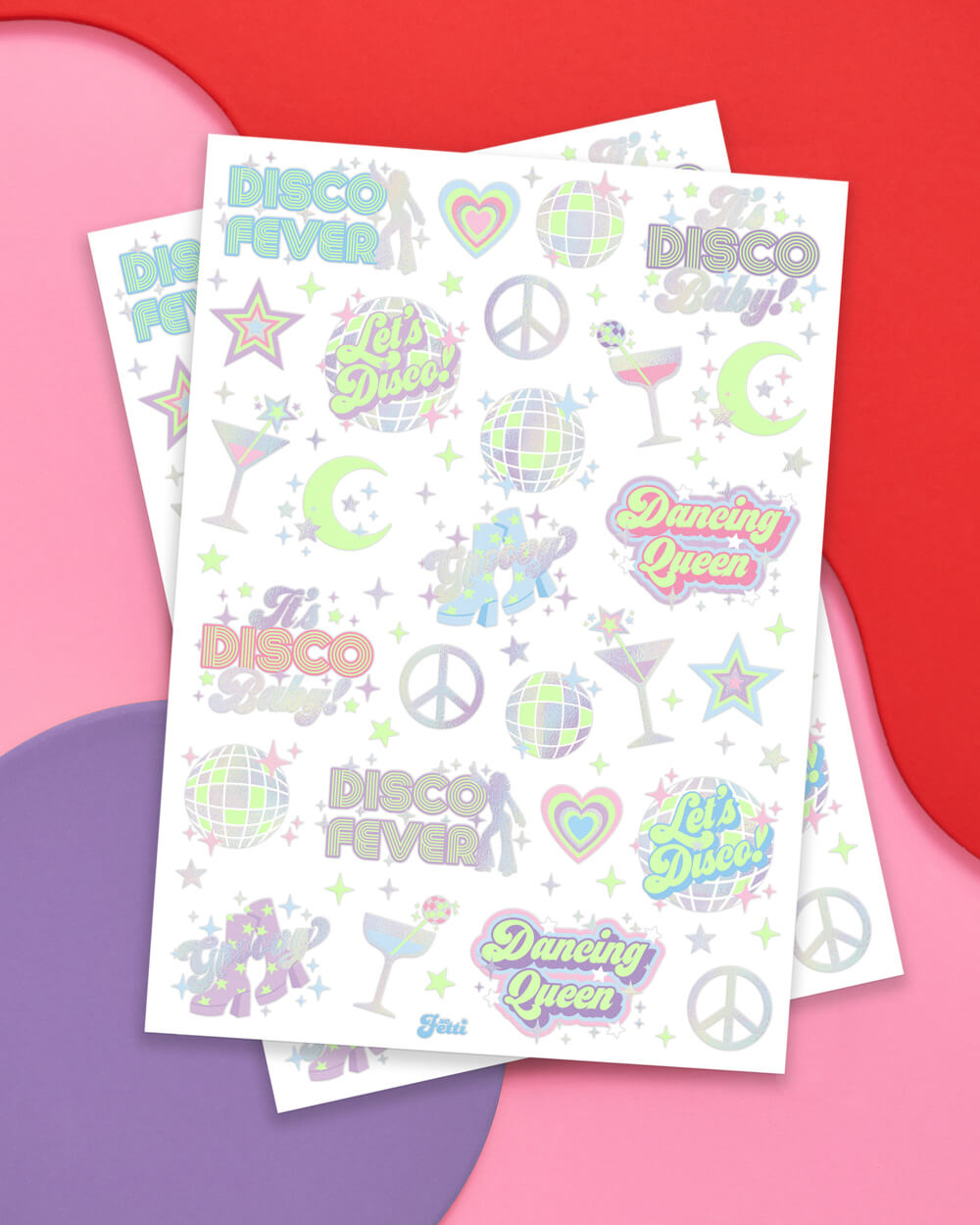 Disco Glo Tats - 48 foil temporary tattoos