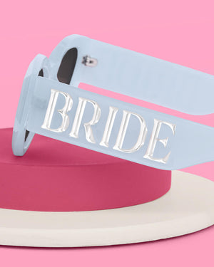 Something Blue Sunnies - bride embossed sunglasses