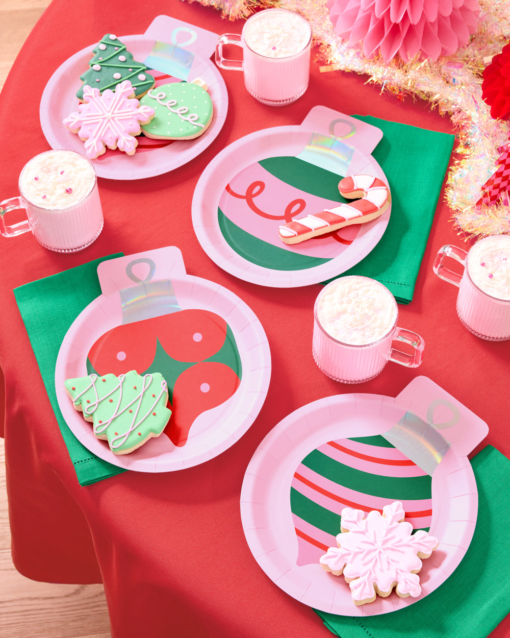 Christmas Ornament Plates - 24 paper plates