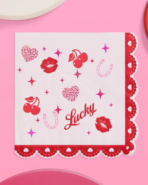 Lucky in Love Napkins - 25 paper napkins