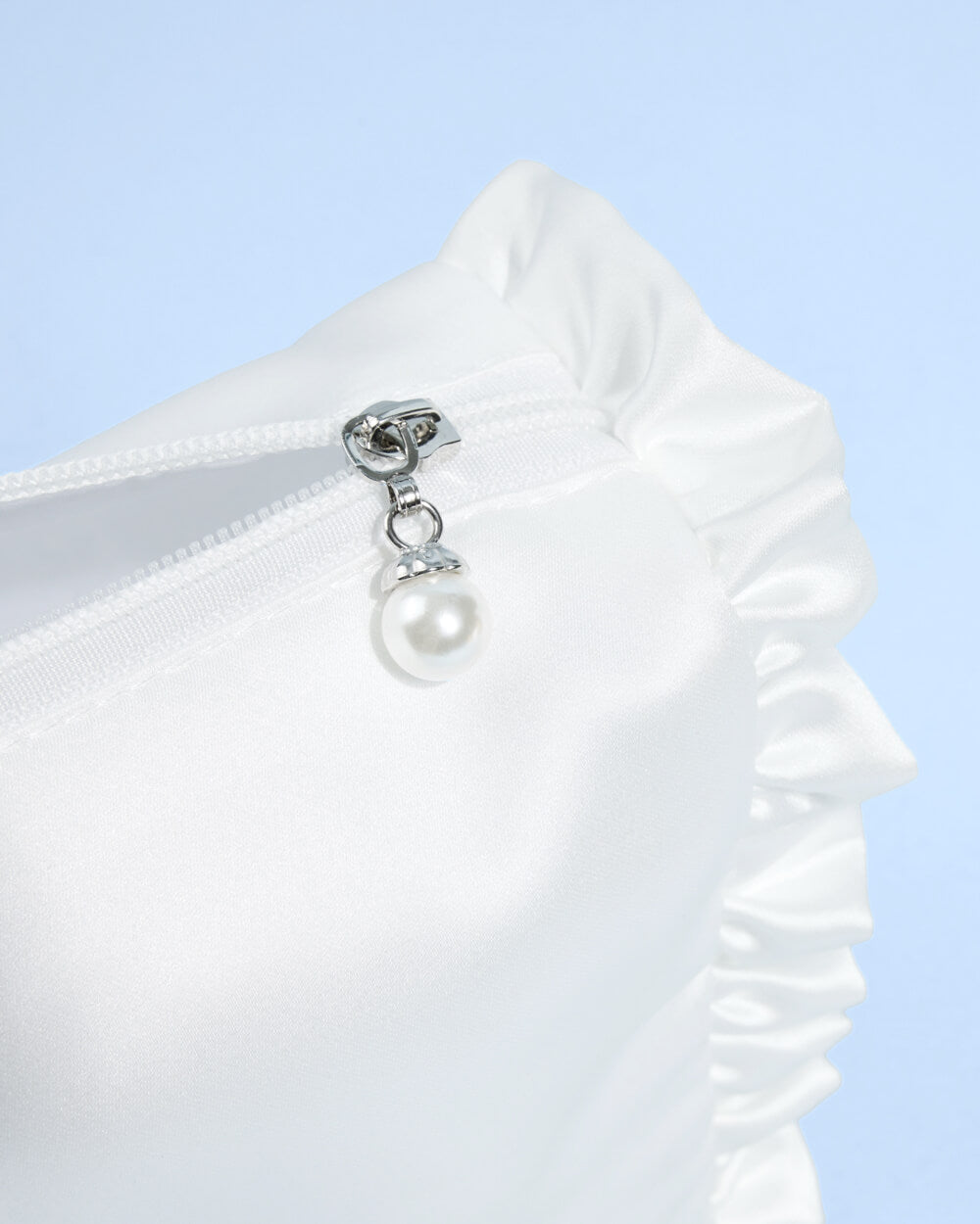 The Bride Beauty Bag - embroidered satin bag