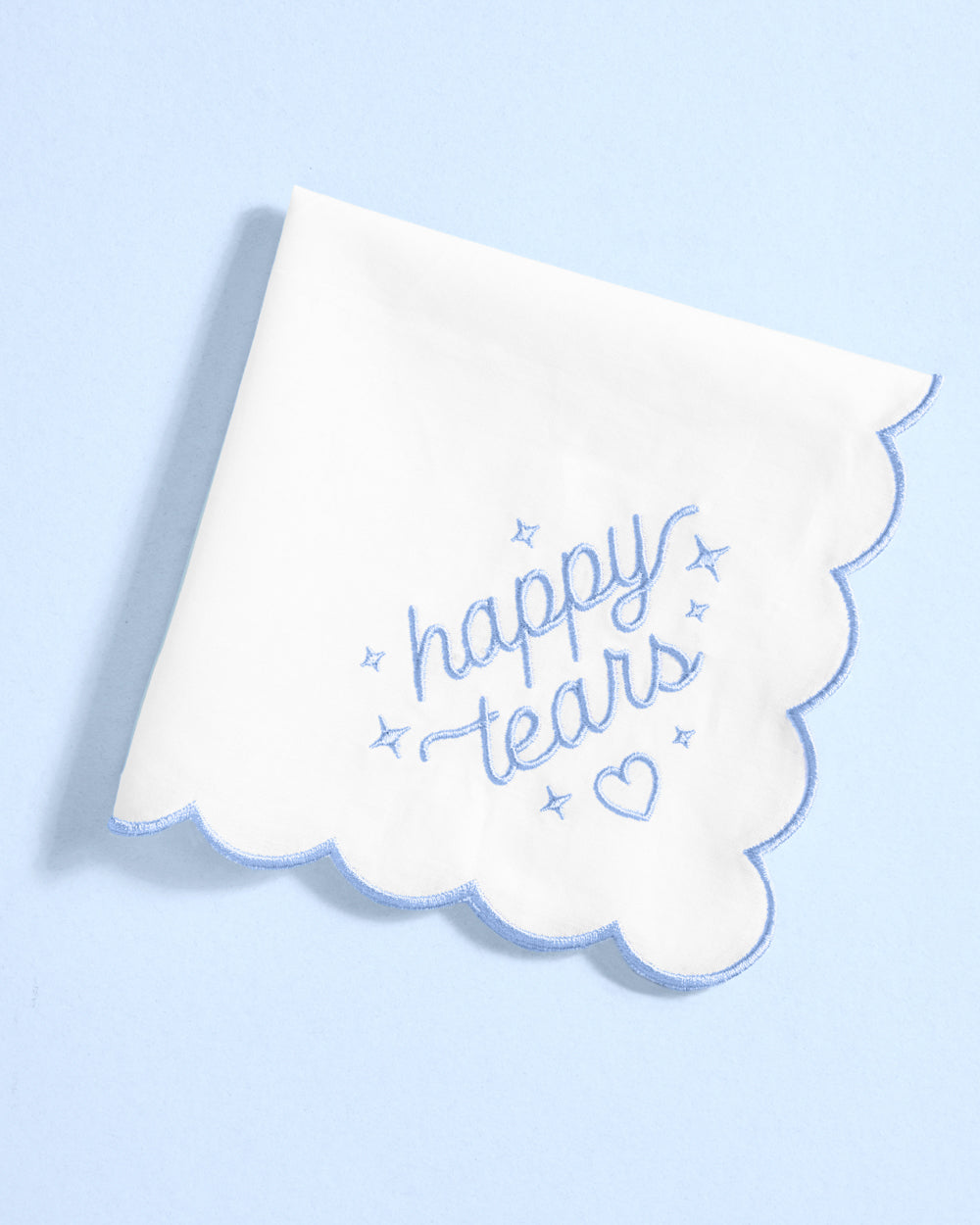 Happy Tears Hanky - embroidered handkerchief