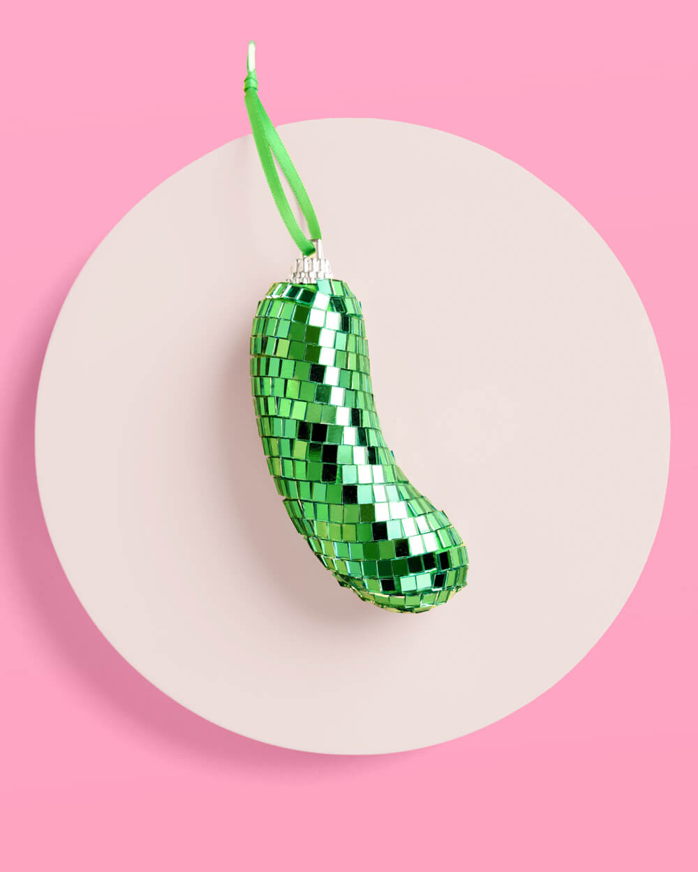 Disco Pickle Ornament - green disco ornament