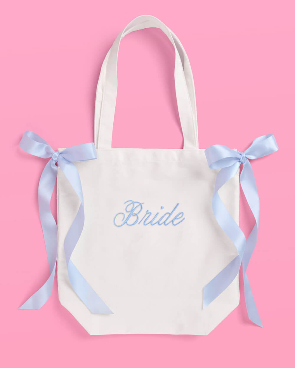 Tying the Knot Tote - embroidered canvas tote w. bows