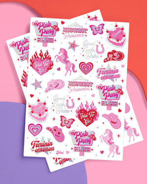 Pink Pony Club Tats - 54 temporary tattoos