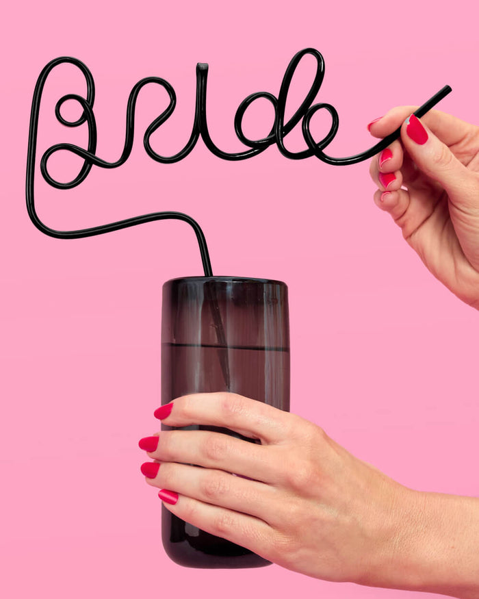 Bride or Die Straw - XL black Bride straw