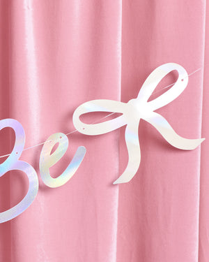 Tying The Knot Banner - iridescent foil banner