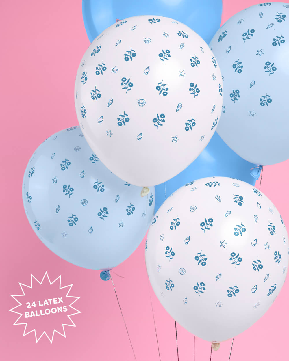 Coastal Balloon Pack - 24 latex balloons