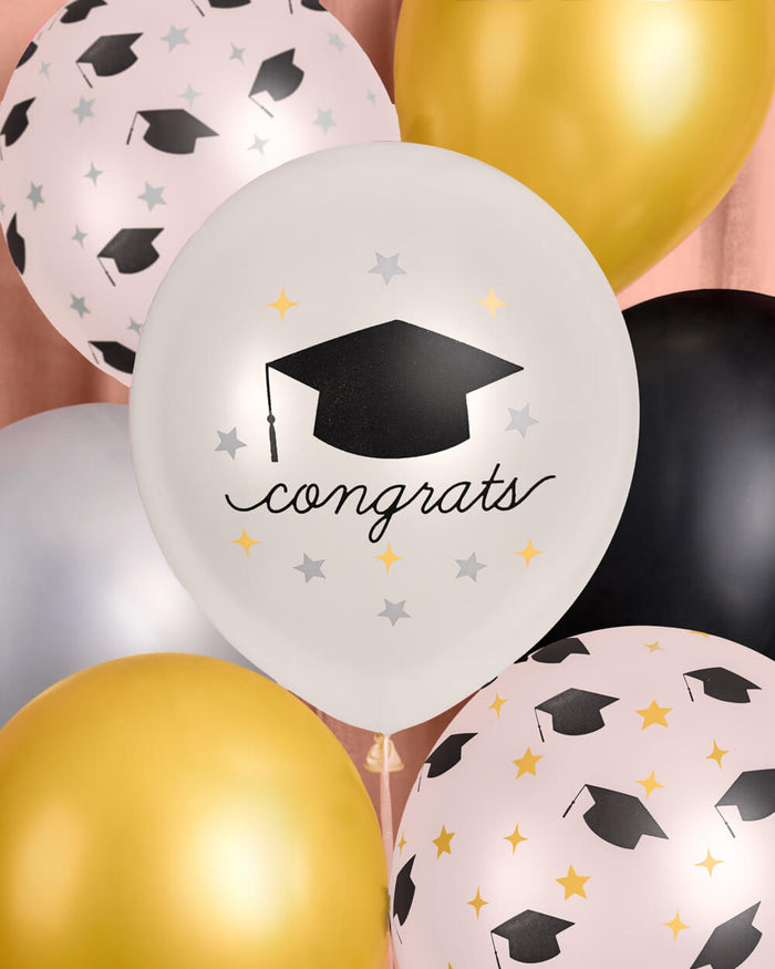 Congrats Grad Balloon Pack - 24 latex balloons