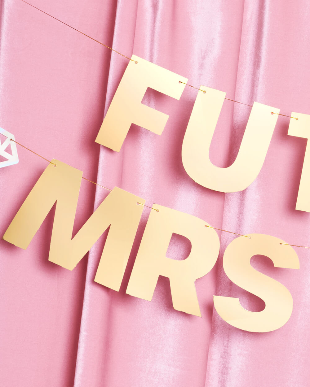 Future Mrs & Mrs Banner - 3D paper banner