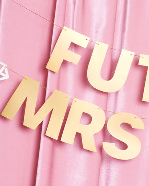 Future Mrs & Mrs Banner - 3D paper banner