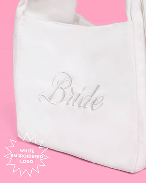 The Bride Purse - embroidered satin bag