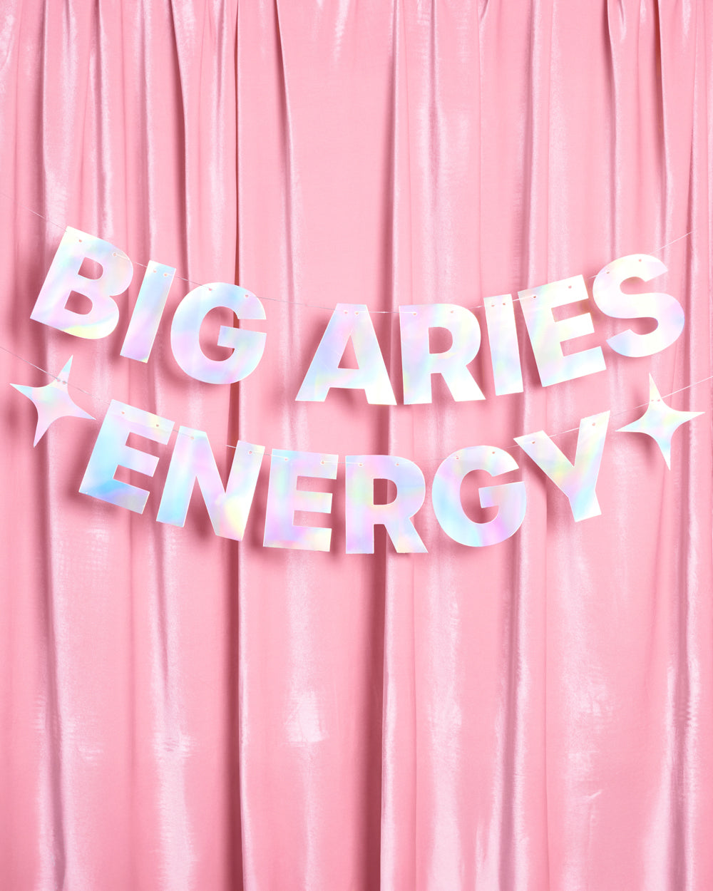 Big Aries Energy Banner - iridescent foil banner