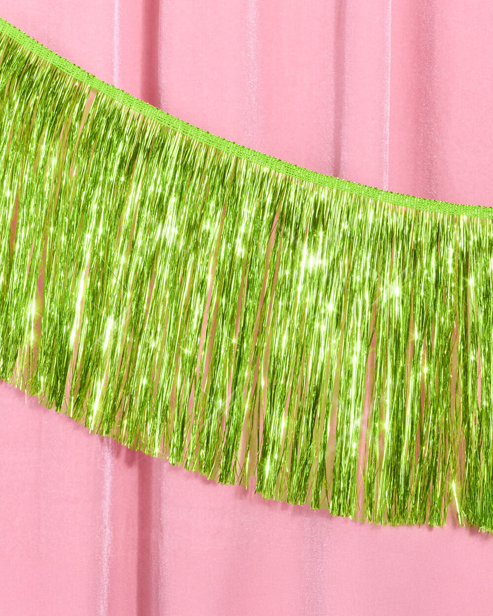 Limelight Fringe - lime green foil banner