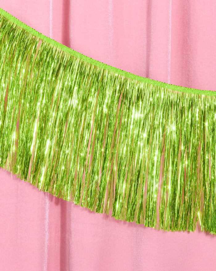 Limelight Fringe - lime green foil banner