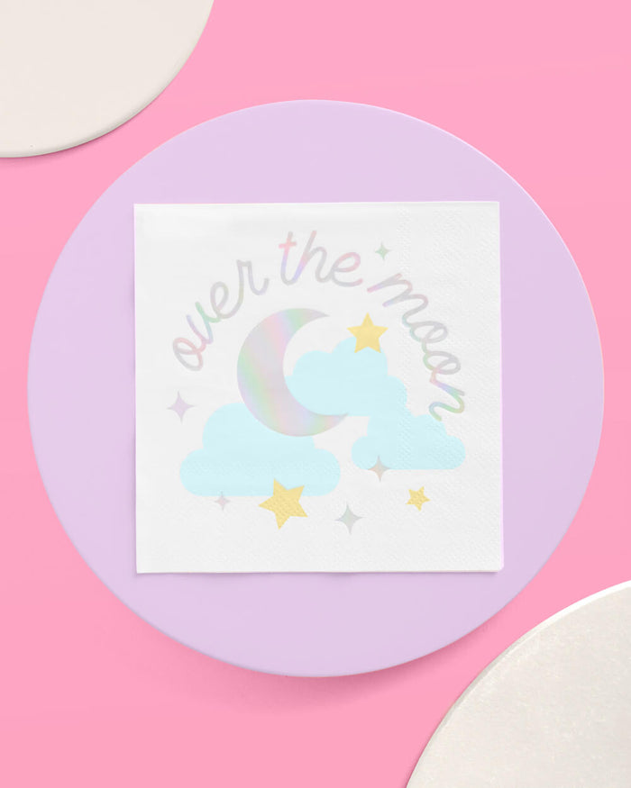 Over the Moon Napkins - 50 paper napkins