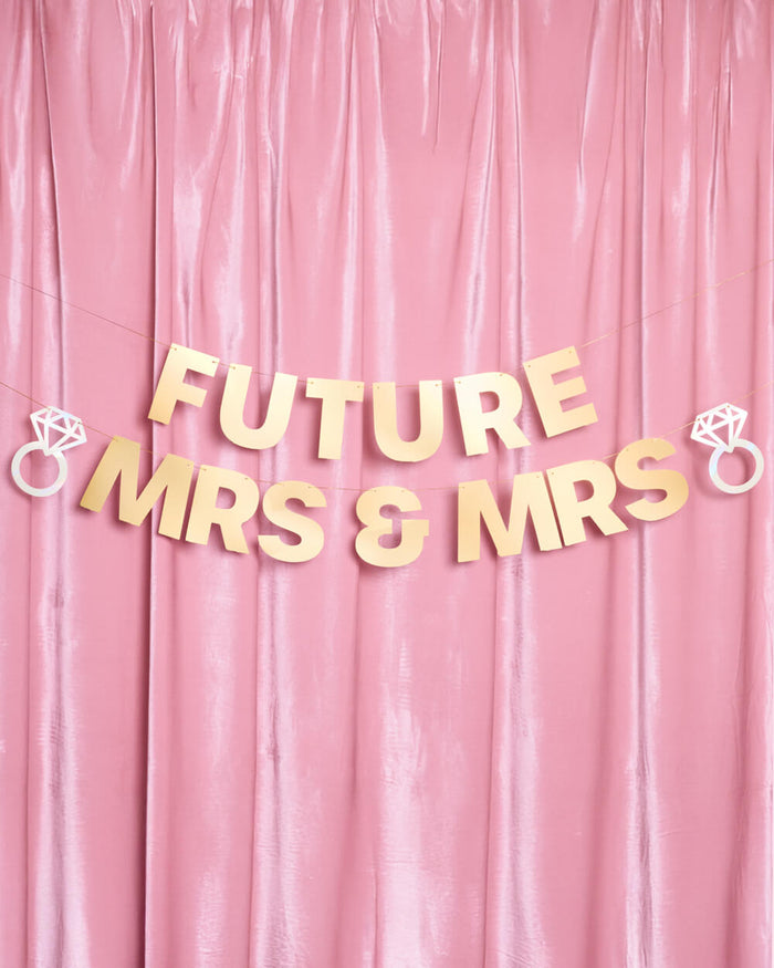 Future Mrs & Mrs Banner - 3D paper banner