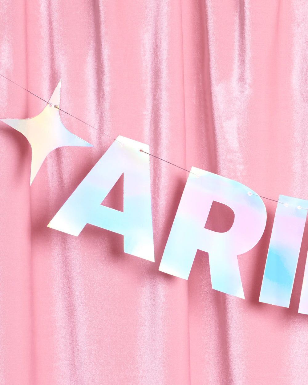 Aries Baby Banner - iridescent foil banner