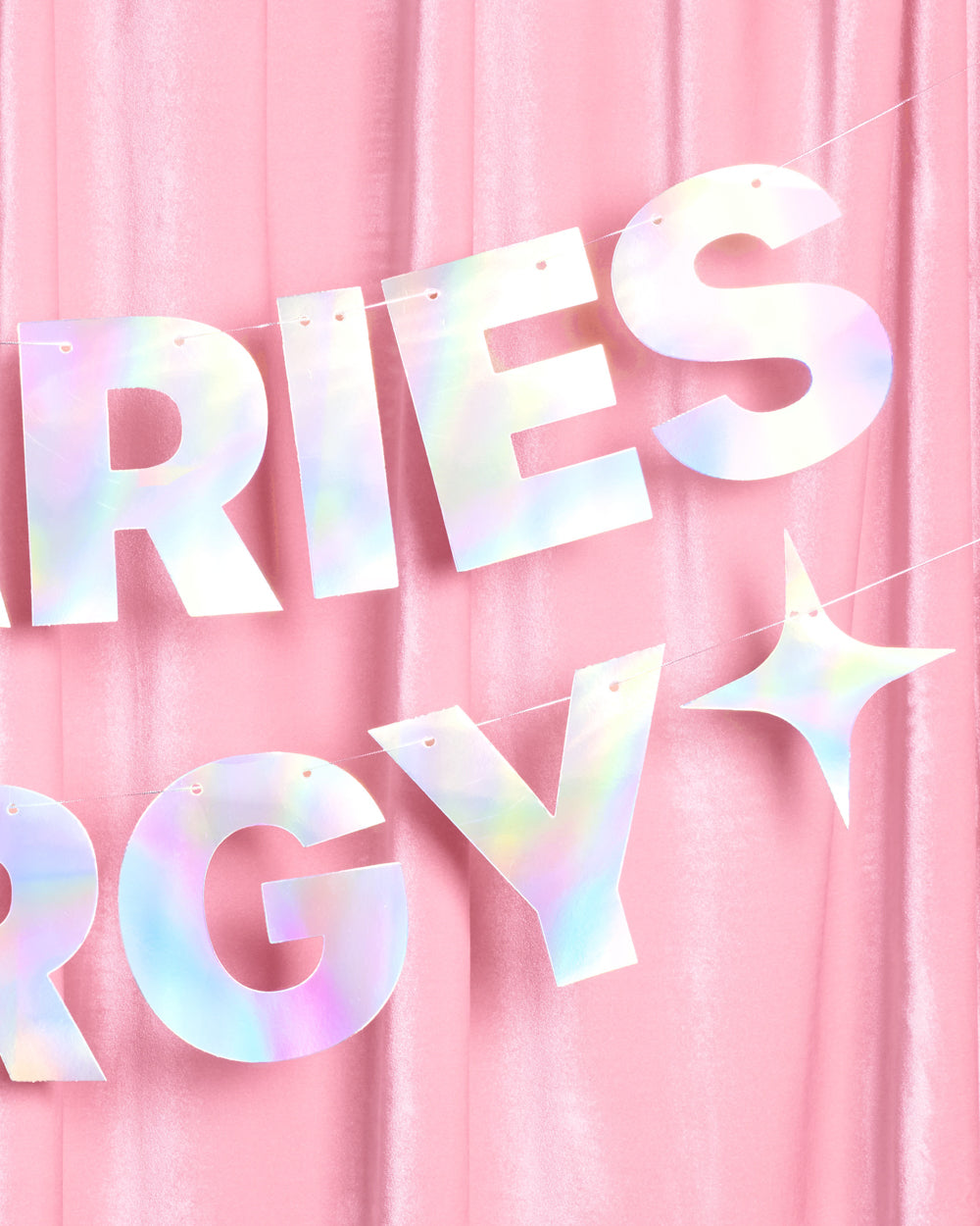 Big Aries Energy Banner - iridescent foil banner