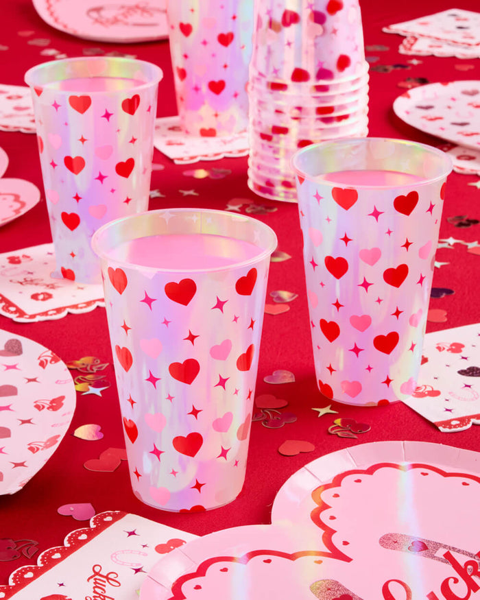 Lucky in Love Cups - 16 plastic cups