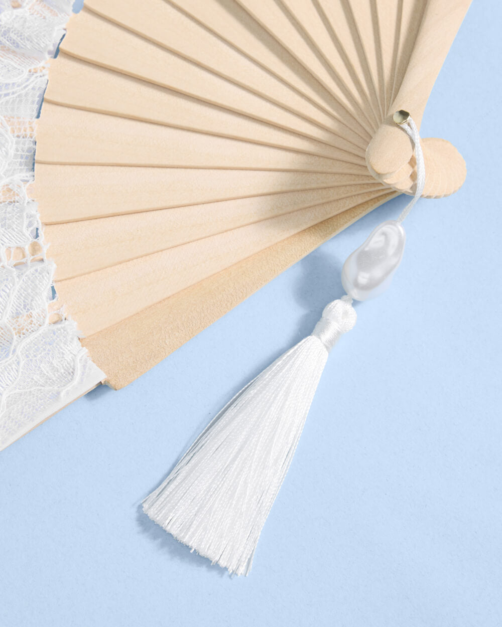 Bride to Be Fan - lace embroidered folding fan