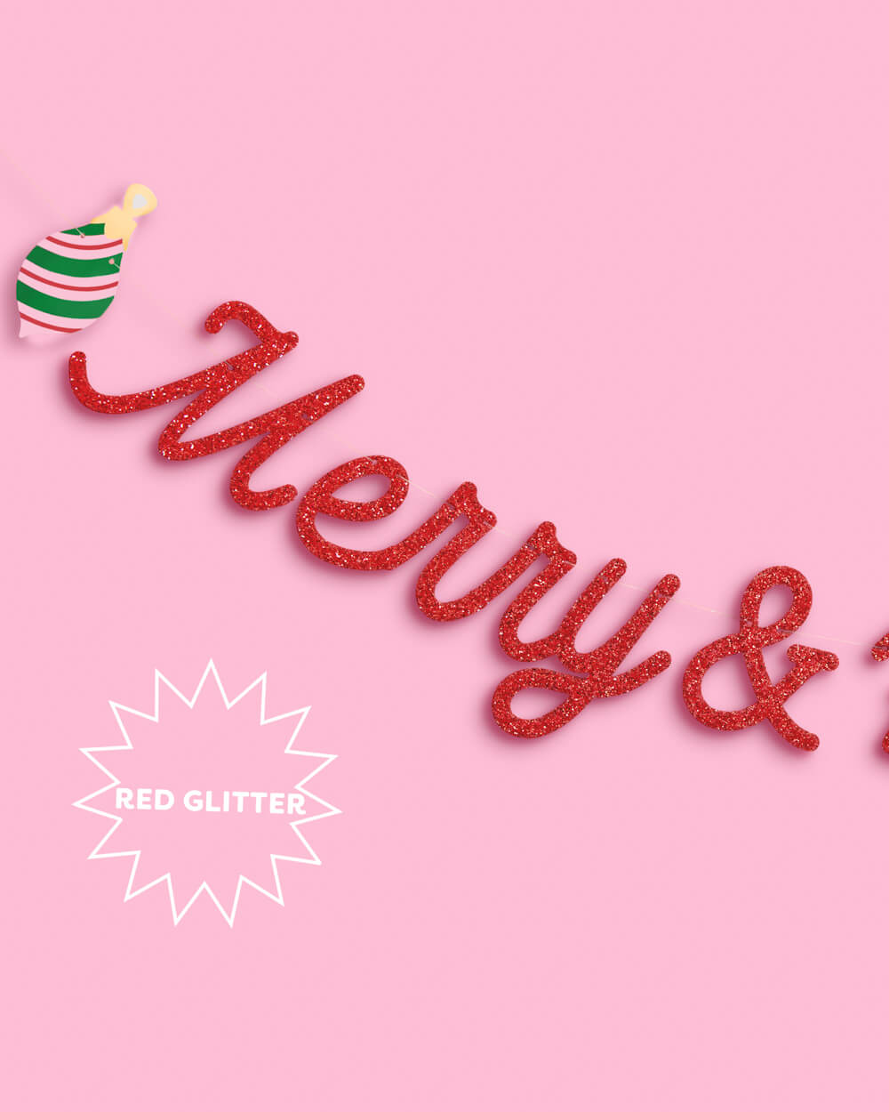 Merry & Bright Banner - two piece banner