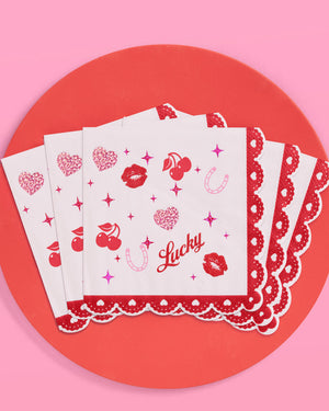 Lucky in Love Napkins - 25 paper napkins