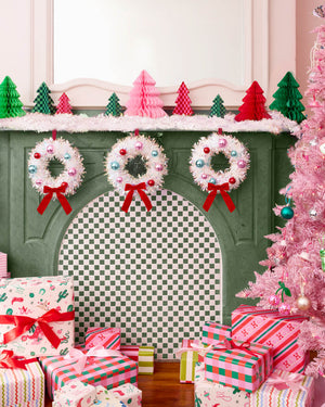 A White Christmas Wreath - white iridescent mini wreath