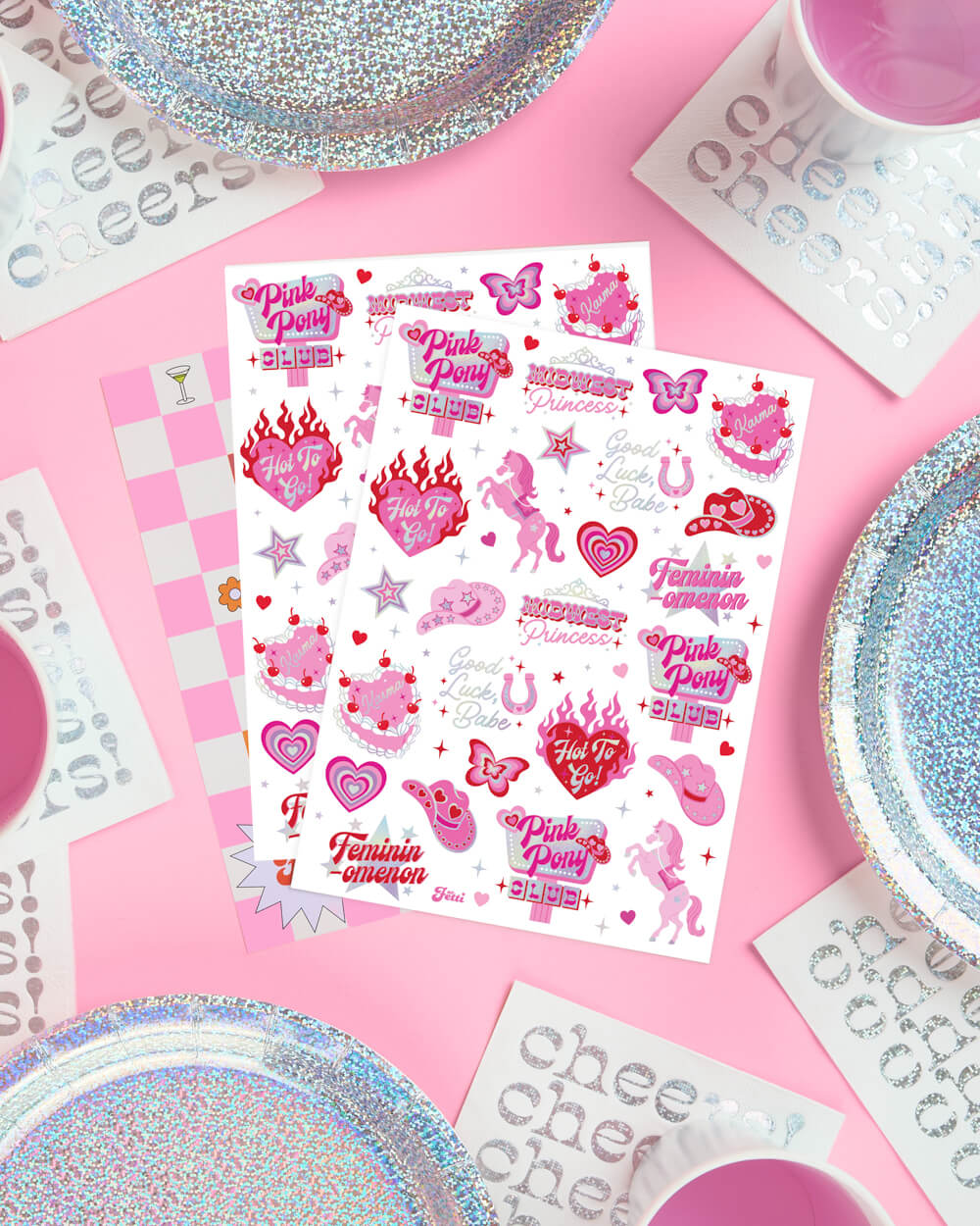 Pink Pony Club Tats - 54 temporary tattoos