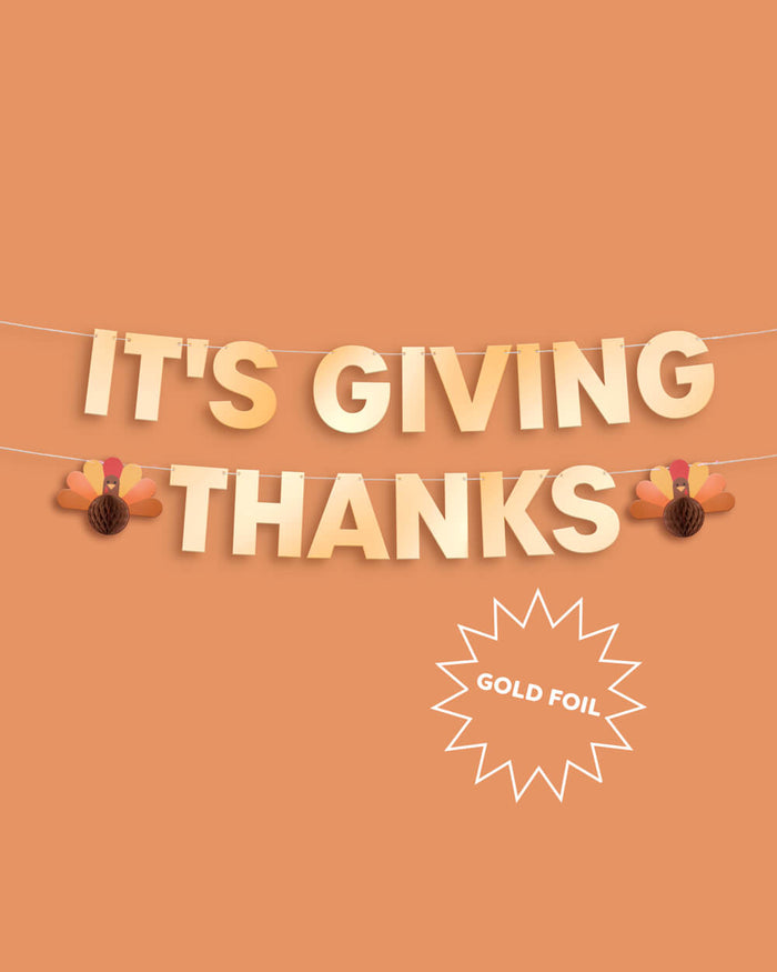 It's Giving Thanks Banner - 3D paper banner