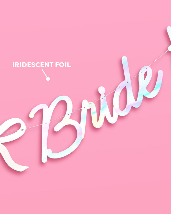 Tying The Knot Banner - iridescent foil banner