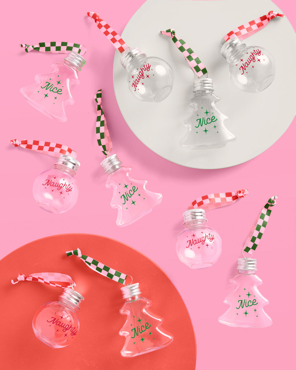 Christmas Spirit Ornaments - 10 shot glass ornaments