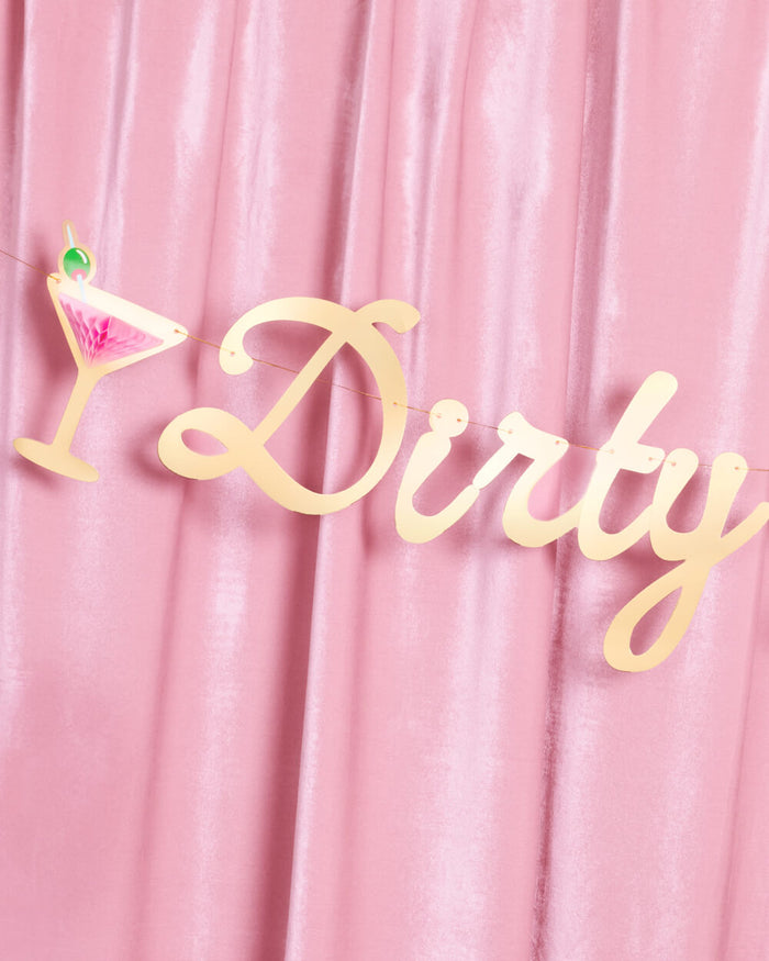 Dirty Thirty Banner - 3D paper banner