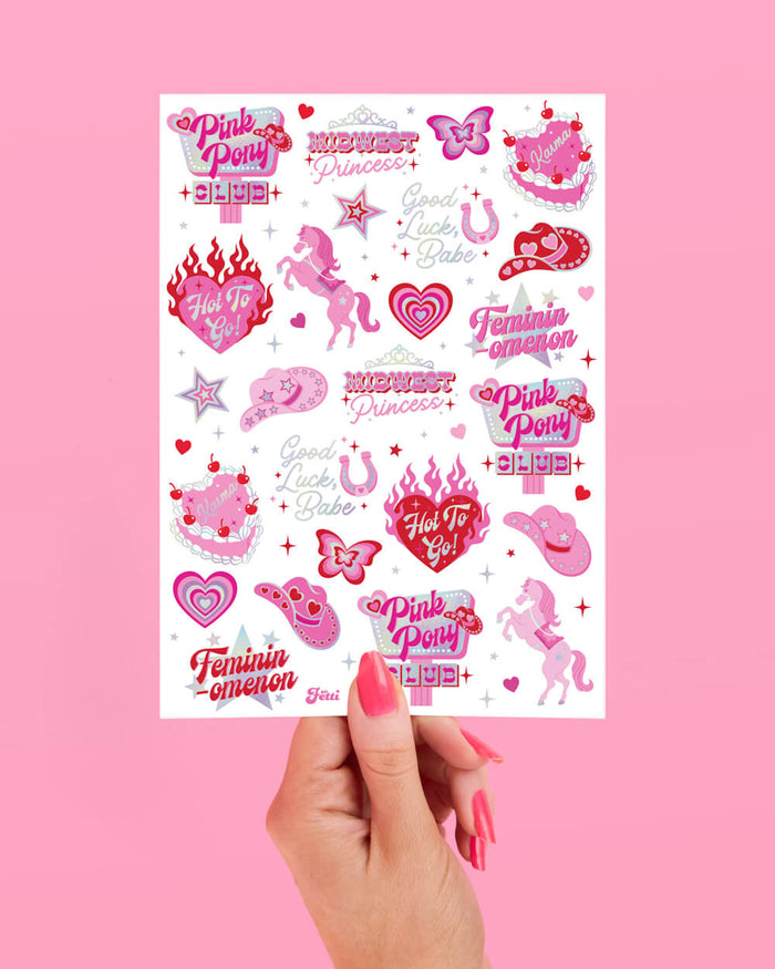 Pink Pony Club Tats - 54 temporary tattoos