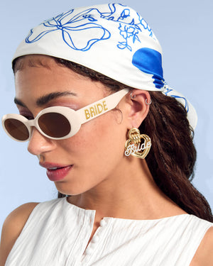 Trendy Bride Pack - head scarf, sunglasses + earrings