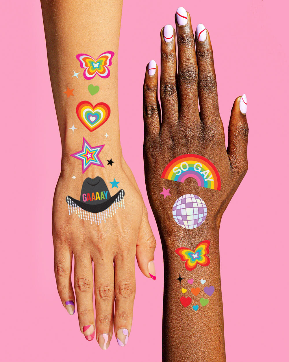 Gay Icon Tats - 52 temporary tattoos