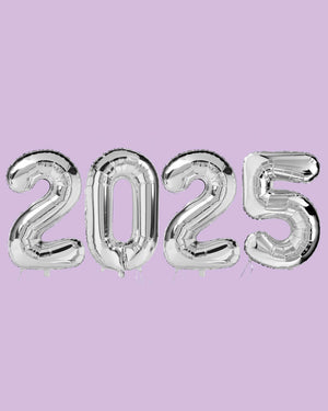 NYE 🪩 Balloons - 40" silver foil balloons