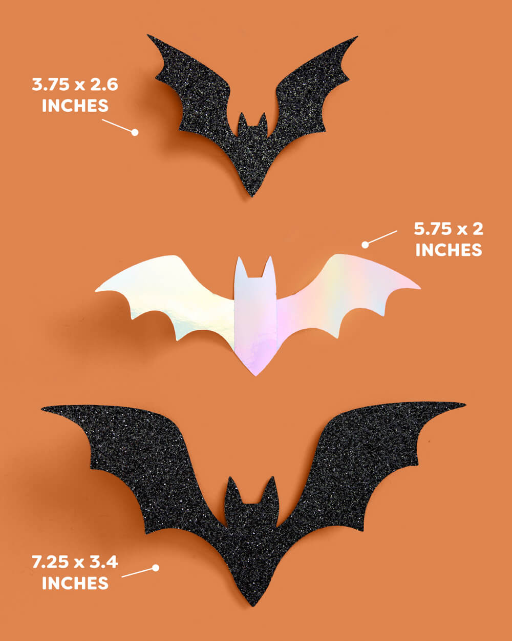 Halloween Wall Decor Bats - 50 silver and black bats