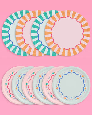 Italian Summer Plates - 32 matte paper plates