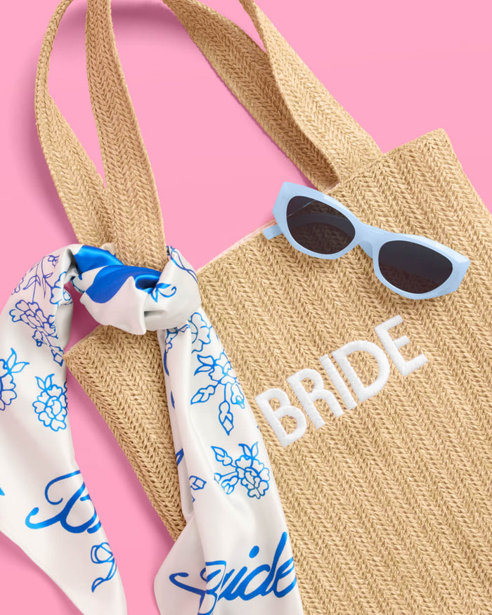 Something Blue Sunnies - bride embossed sunglasses