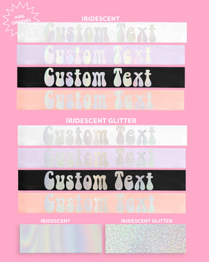 Groovy Custom Sash - customizable sash