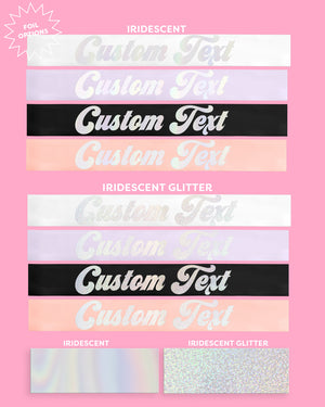 Disco Custom Sash - customizable sash