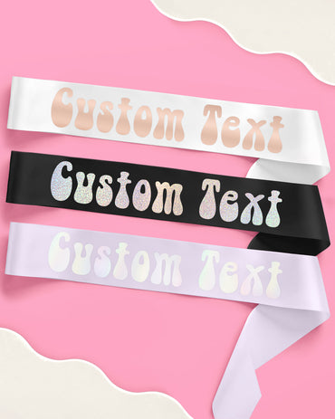 Groovy Custom Sash - customizable sash